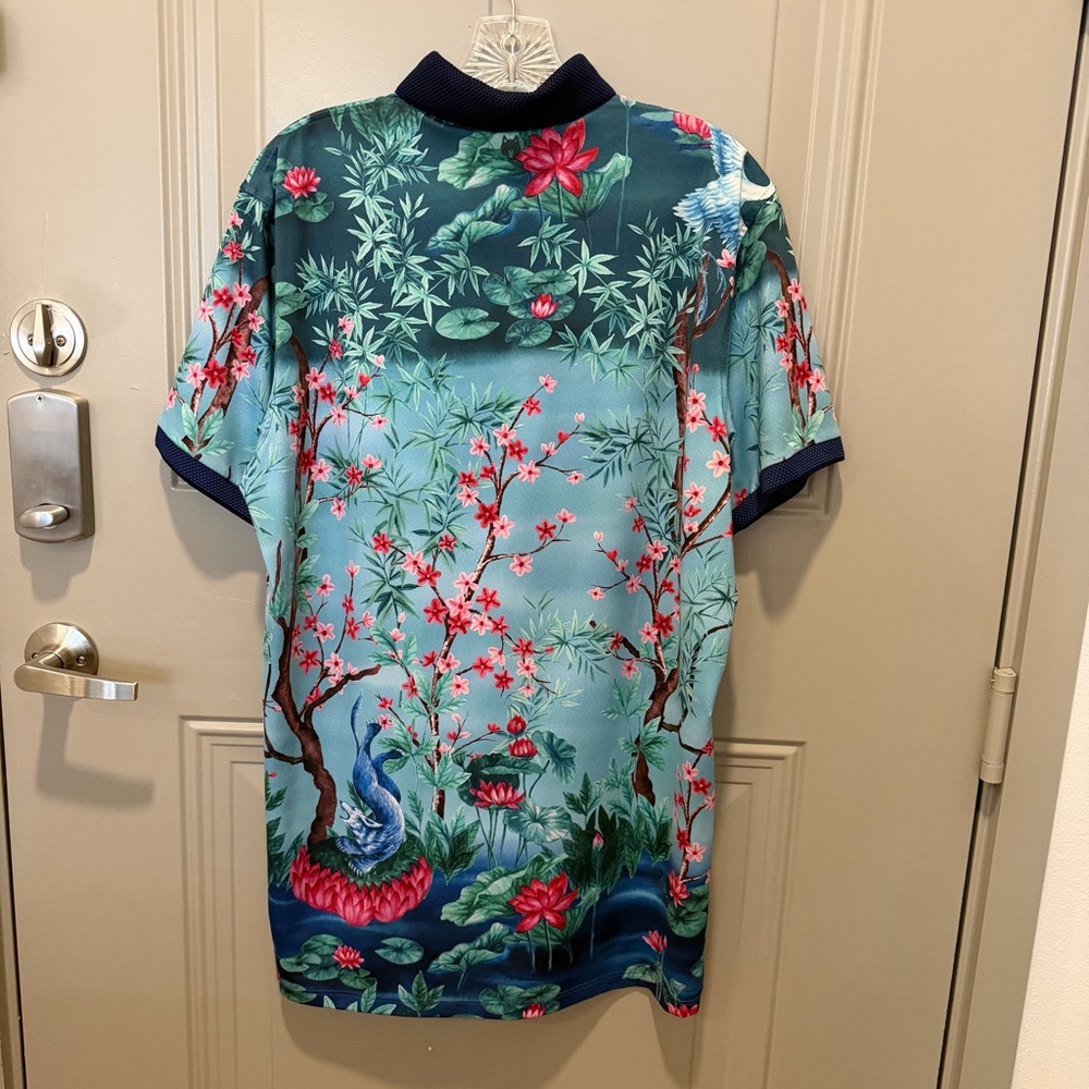 Greyson Men’s Gold Polo Magic Garden Size Medium - Picture 2 of 5